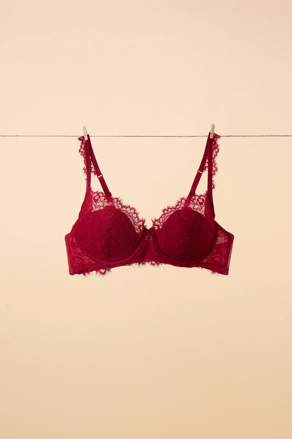 Amélie Lace Bra Red