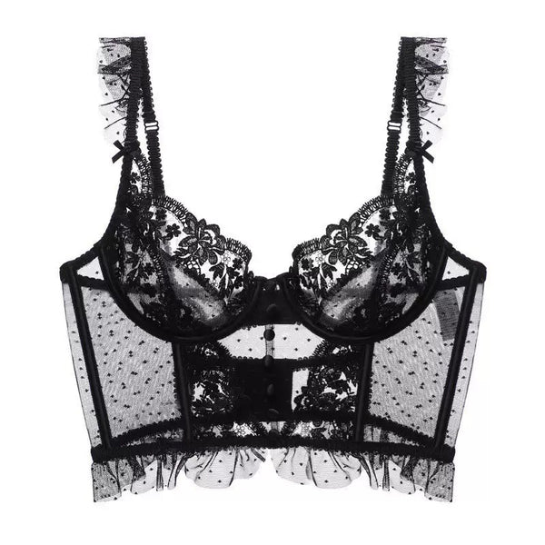 Meadow Lace Corset Black
