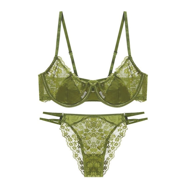 Théa Lace Set Moss Green